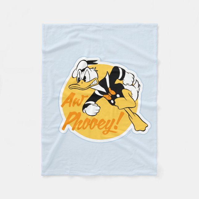 Retro "Aw Phooey" Donald Duck Badge Fleece Blanket (Front)