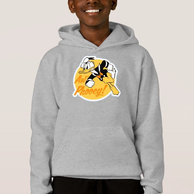 Retro "Aw Phooey" Donald Duck Badge Hoodie (Front)