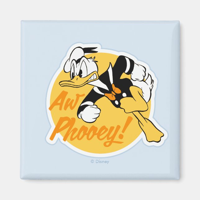 Retro "Aw Phooey" Donald Duck Badge Magnet (Front)