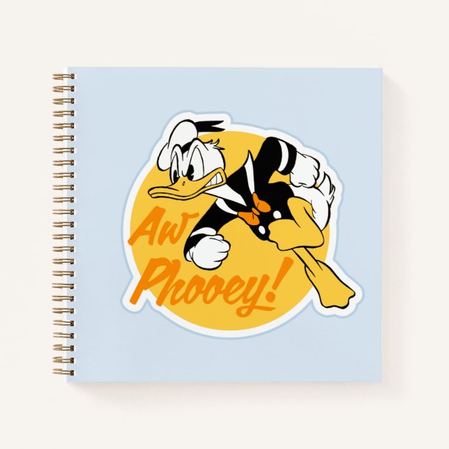 Retro "Aw Phooey" Donald Duck Badge Notebook (Front)