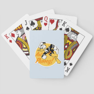 Retro "Aw Phooey" Donald Duck Badge Poker Cards
