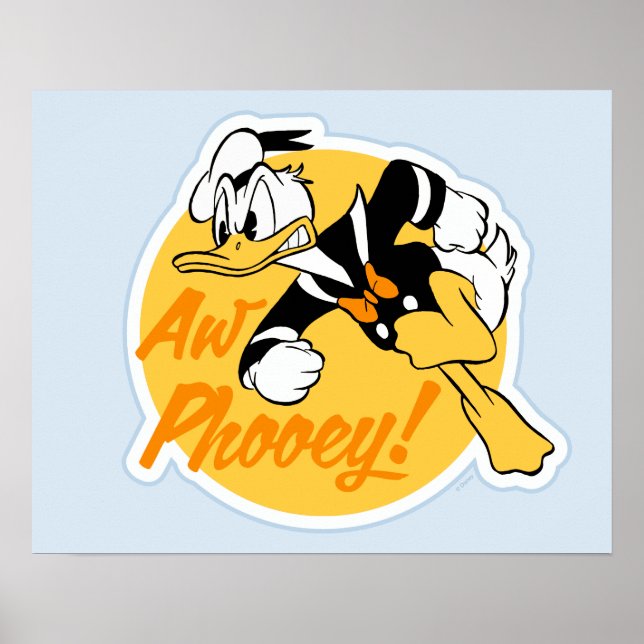 Retro "Aw Phooey" Donald Duck Badge Poster (Front)