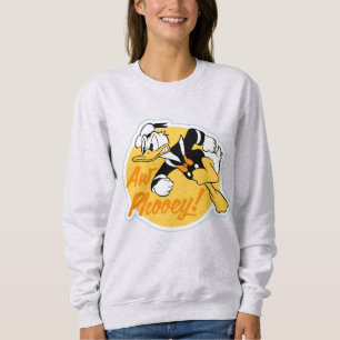 Retro "Aw Phooey" Donald Duck Badge Sweatshirt