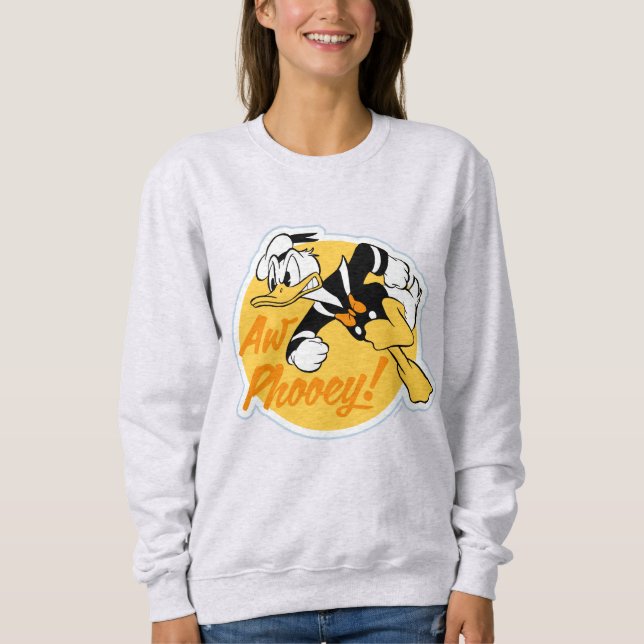 Retro "Aw Phooey" Donald Duck Badge Sweatshirt (Front)