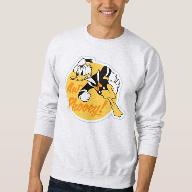 Retro "Aw Phooey" Donald Duck Badge Sweatshirt (Front)