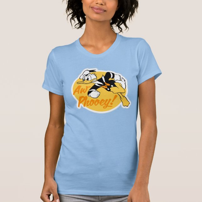 Retro "Aw Phooey" Donald Duck Badge T-Shirt (Front)