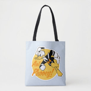Retro "Aw Phooey" Donald Duck Badge Tote Bag
