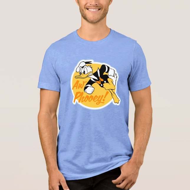 Retro "Aw Phooey" Donald Duck Badge Tri-Blend Shirt (Front)