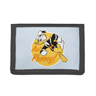 Retro "Aw Phooey" Donald Duck Badge Tri-fold Wallet