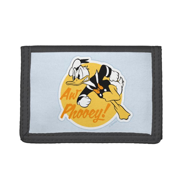 Retro "Aw Phooey" Donald Duck Badge Trifold Wallet (Front)