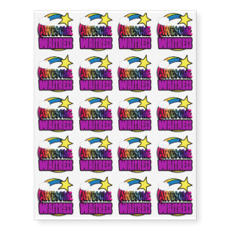 retro awesome waitress temporary tattoos