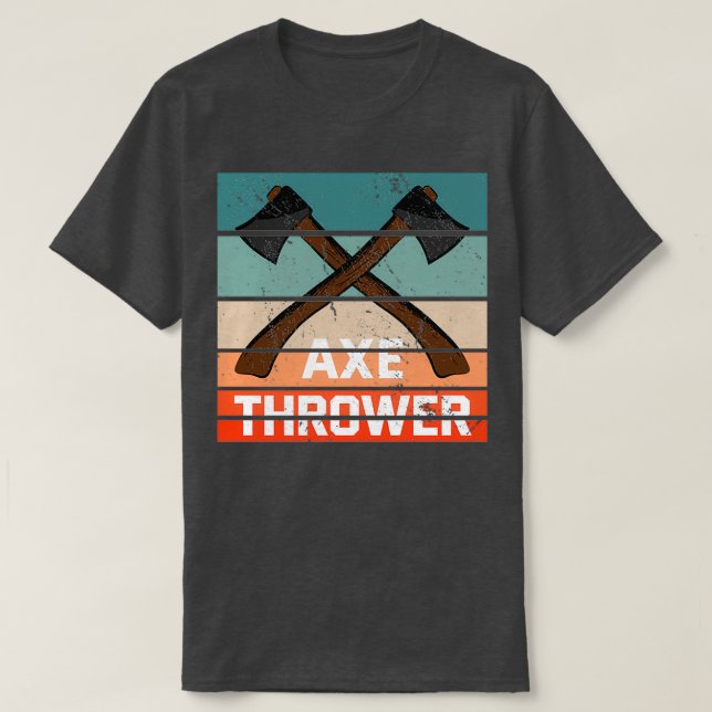 Retro axe throwing vintage axe gift T-Shirt (Design Front)