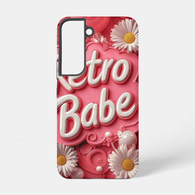 Retro Babe Floral (Red) Phone Case (Back)