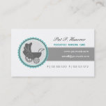 Retro Baby Blue Carriage Vintage Victorian Era Business Card at Zazzle