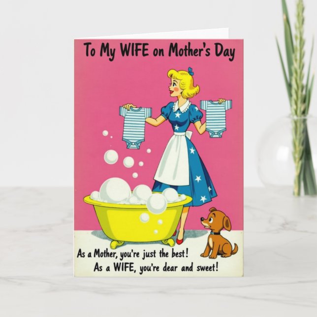 Retro Baby Love Greeting Card (Front)