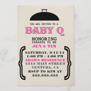 Retro BaBy Q Baby Shower Invitation