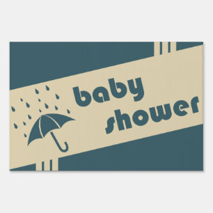 retro baby shower (boy) yard sign