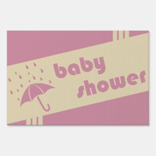 retro baby shower sign