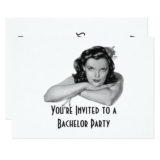 Retro Bachelor Party Invitation