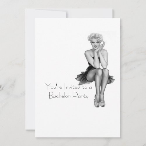 Retro Bachelor Party Invitation Template