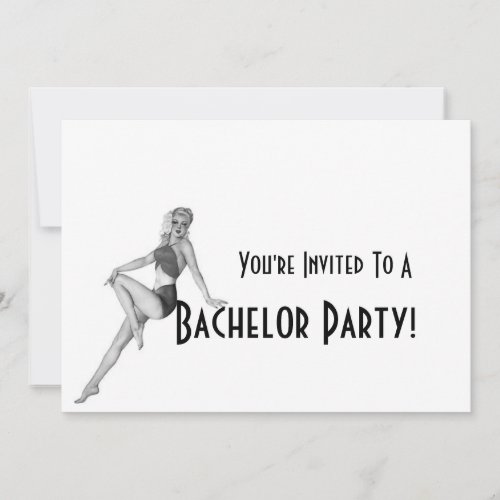 Retro Bachelor Party Invitations