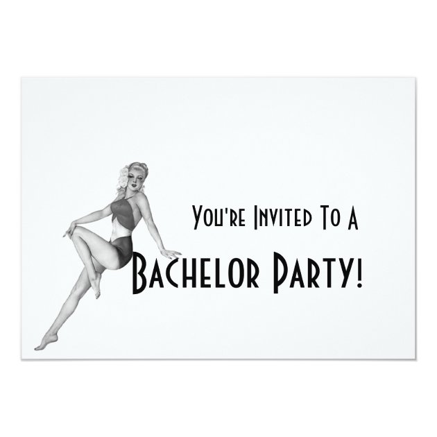 Retro Bachelor Party Invitations