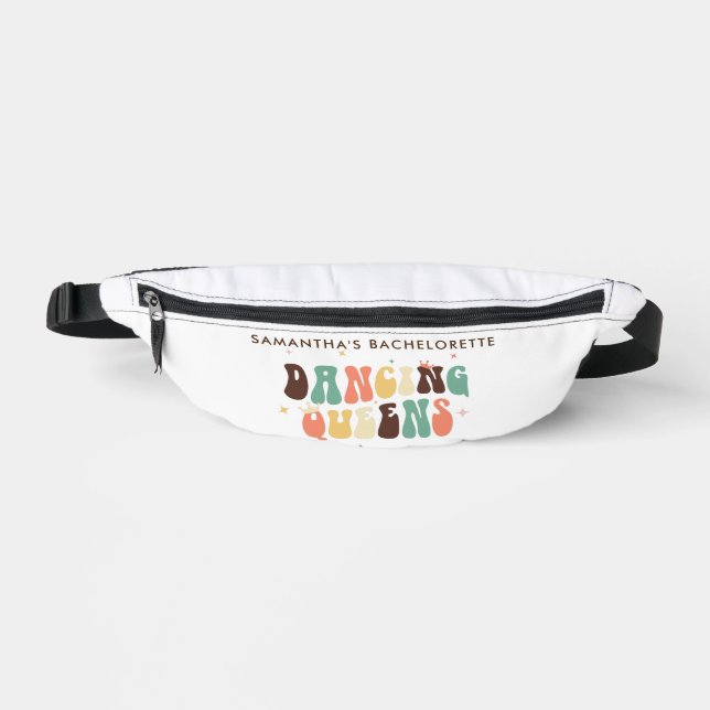 Retro Bachelorette Disco Bride Dancing Queens Fanny Pack (Front)