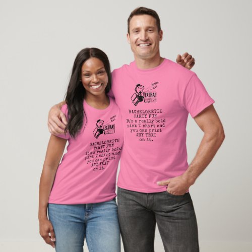 Retro Bachelorette Group Party Pink T_Shirt