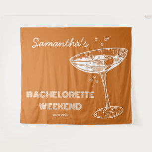 Retro Bachelorette Party Backdrop Boho Cocktail