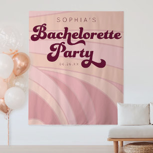 Retro Bachelorette Party Backdrop Funky