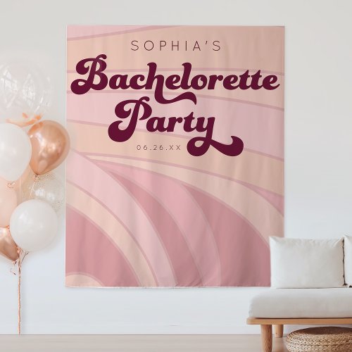 Retro Bachelorette Party Backdrop Funky