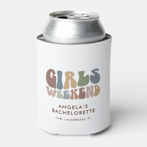Retro Bachelorette Party Girls Weekend Bride Can Cooler