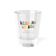 Retro Bachelorette Party Girls Weekend Custom Shot Glass at Zazzle