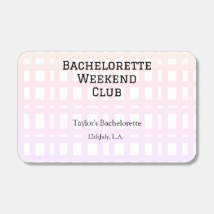 RETRO BACHELORETTE WEEKEND CLUB PINK ORANGE DATE MATCHBOXES