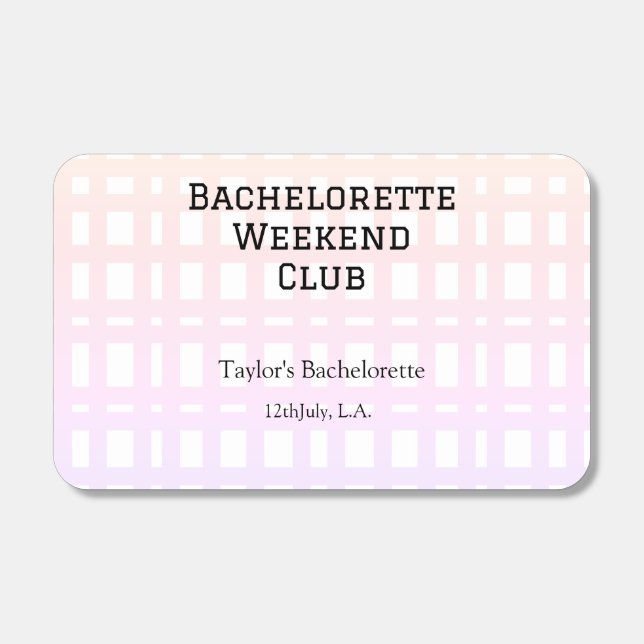 RETRO BACHELORETTE WEEKEND CLUB PINK ORANGE DATE MATCHBOXES (Front)