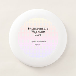 RETRO BACHELORETTE WEEKEND CLUB PINK ORANGE DATE Wham-O FRISBEE