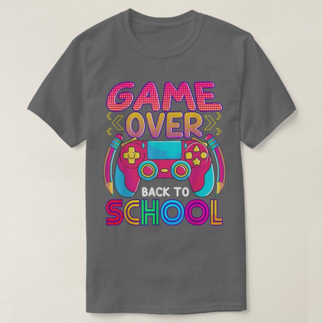 Retro Back To School Boys Girls Gaming Video Gamer T-Shirt (Design Front)