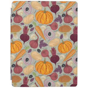 Retro background from fresh vegetables iPad smart cover