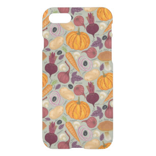 Retro background from fresh vegetables iPhone SE/8/7 case