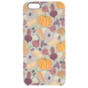 Retro background from fresh vegetables clear iPhone 6 plus case