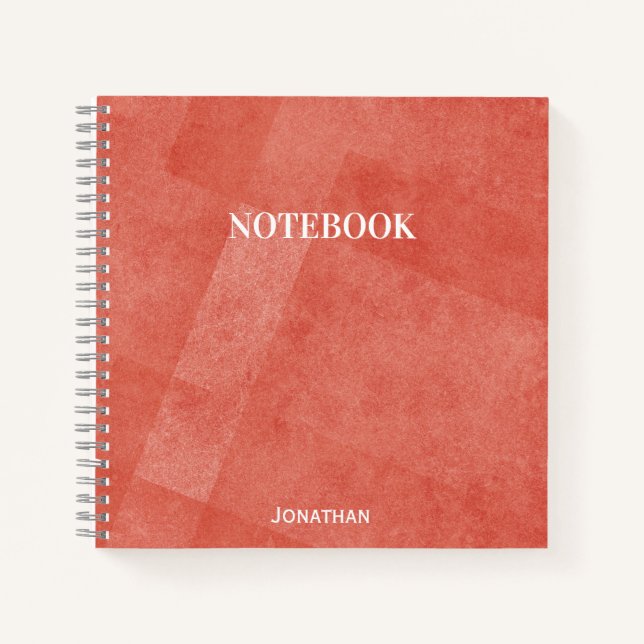 Retro background monogram name  notebook (Front)