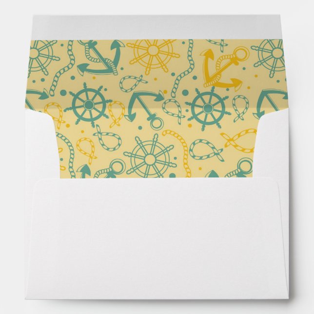 Retro background with anchor, ropes envelope (Back (Bottom))