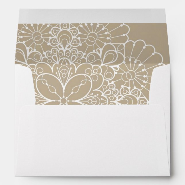 Retro background with lace ornament envelope (Back (Bottom))