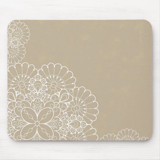 Retro background with lace ornament mouse pad (Front)