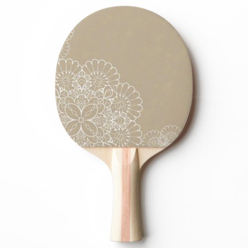 Retro background with lace ornament Ping-Pong paddle