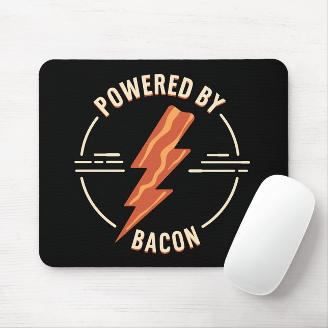 Retro Bacon Lover Funny Food Design with Lightning Mouse Pad (With Mouse)