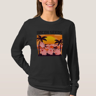 Retro Bacon Seeds, Boys Girls Farmer, Hog Lover, C T-Shirt