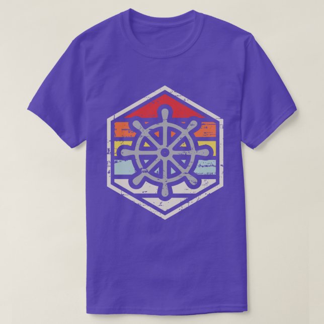 Retro Badge Helm T-Shirt (Design Front)