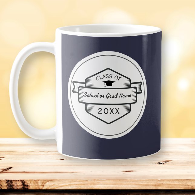 Retro Badge Logo Graduation Class of 20XX Coffee Mug (Creator Uploaded)
