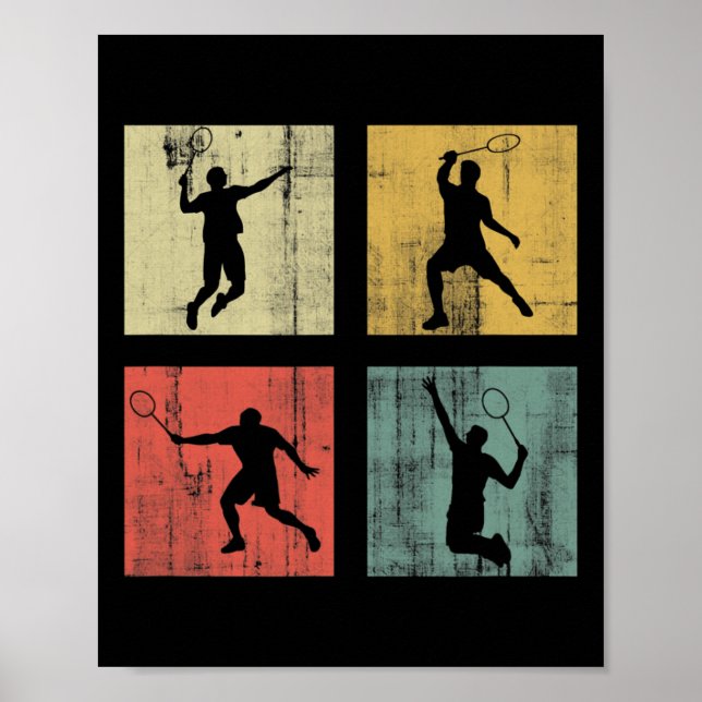 Retro Badminton  Poster (Front)